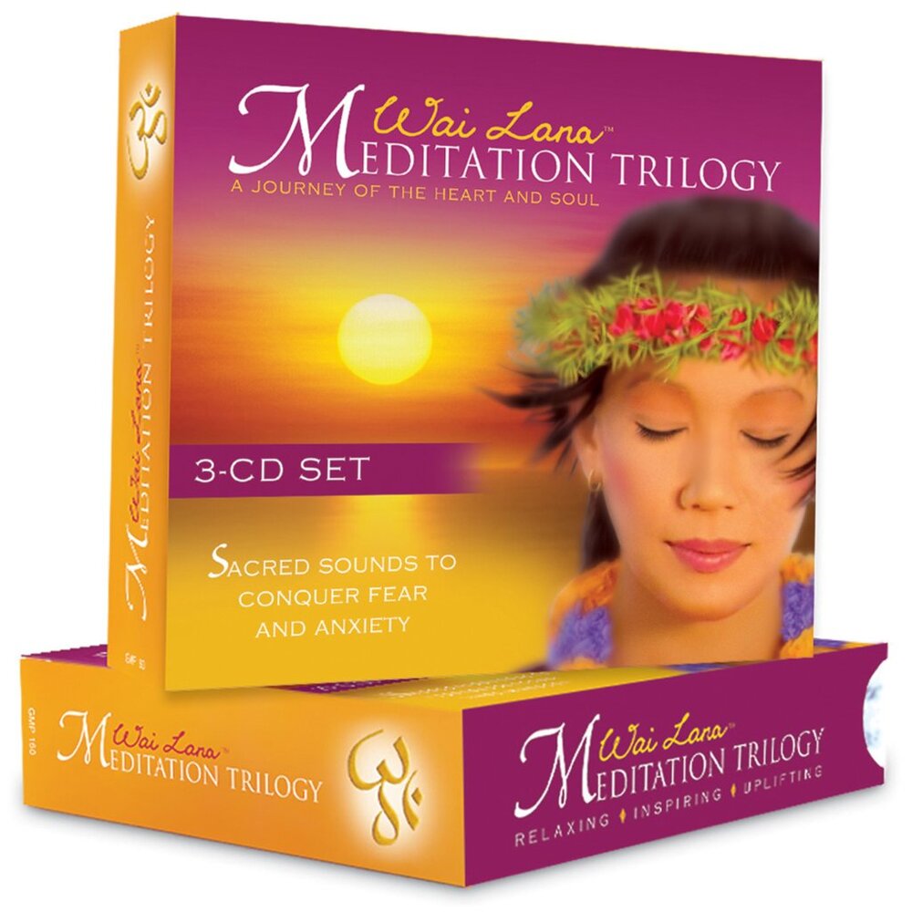 Wai Lana Meditation Trilogy Sacred Sounds to Conquer Fear & Anxiety New in Box